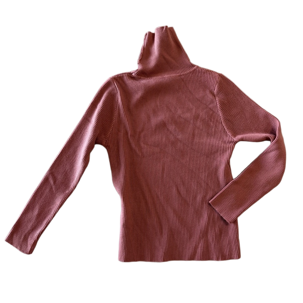 Women's Soft Long Sleeve Turtleneck Ribbed Sweater Size L #260660